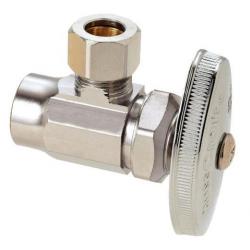 MULTI TURN ANGLE STOP 1/2 INCH NOM SWEAT X 3/8 OD COMPRESSION CHROME