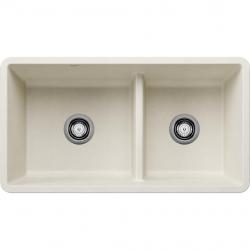 443080 PRECIS REVERSIBLE 1 3/4 BOWL LOW DIVIDE UNDERMOUNT SOFT WHITE
