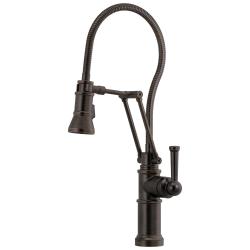 63125LF-RB ARTESSO ARTICULATING KITCHEN FAUCET W/MATCHING METAL HOSE VENETIAN BRONZE