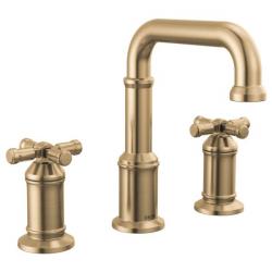 3587-CZ-PR-DST BRODERICK CROSS TWO HANDLE WIDESPREAD LAVATORY FAUCET LUMICOAT CHAMPAGNE BRONZE
