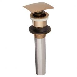 72174-CZ SQUARE PUSH POP UP LESS OVERFLOW CHAMPAGNE BRONZE