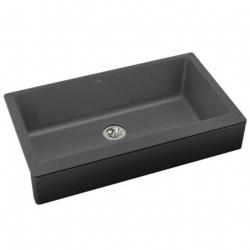 ELXUFP3620CH0 QUARTZ LUXE SINGLE BOWL FARMHOUSE SINK W/PERFECT DRAIN CHARCOAL