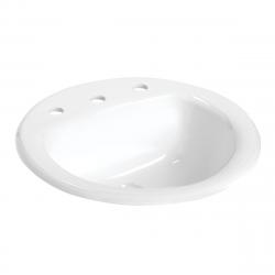 239-8 WHT 19IN ROUND LAVATORY 8"CC