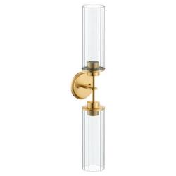 YB1762BG GREENFIELD TWO GLOBE BATH LIGHT BRUSHED GOLD
