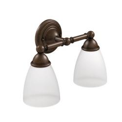 YB2262ORB BRANTFORD TWO GLOBE BATH LIGHT OIL RUBBED BRONZE