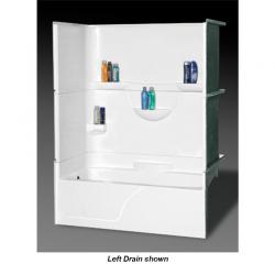 TS3P-6032R WHT RH 3 PC TUB/SHOWER VURSA