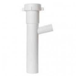 1-1/2 INCH PVC SLIP JOINT DISHWASHER TAILPIECE 8 INCH LONG W/3/4 INCH BRANCH AND POLY WASHER