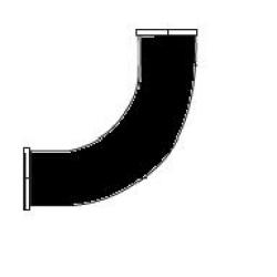 1/4 BEND LONG SWEEP 1-1/2 NO HUB CI