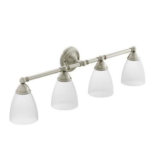 YB2264BN BRANTFORD FOUR GLOBE BATH LIGHT BRUSHED NICKEL